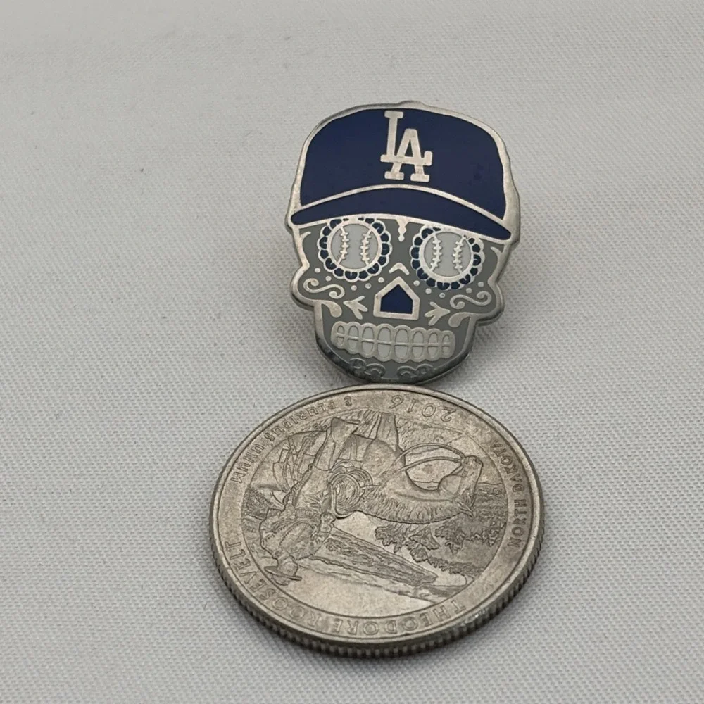 MLB Baseball Los Angeles Dodgers Sugar Skull Day Of The Dead Lapel Hat Pin